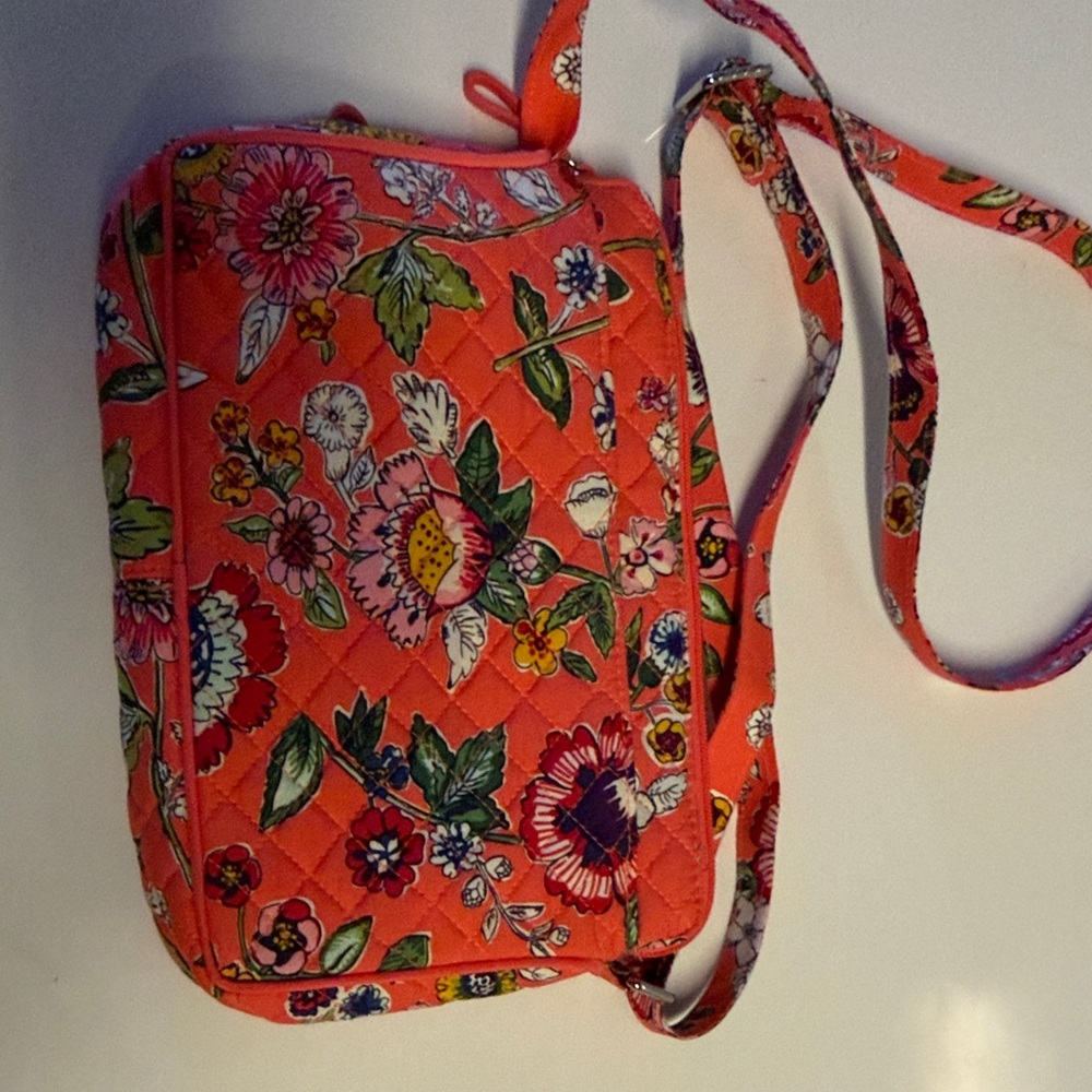 Vera Bradley Coral Floral Quilted Crossbody - Picture 10 of 11